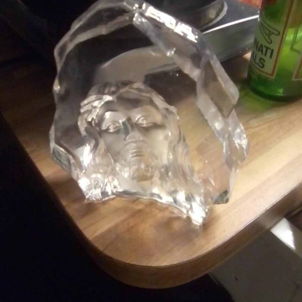 Studio Y White Glass Art Sculpture Modern Geometric Design